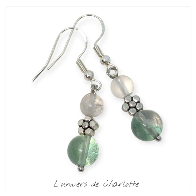 Boucles d'oreilles "Fluorite" BO-054