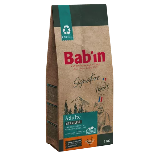 Bab’in Signature Chat Adulte Stérilisé – Poulet