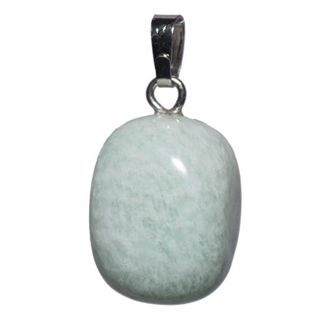 pendentif pierre roulée amazonite  ( avec chaîne )