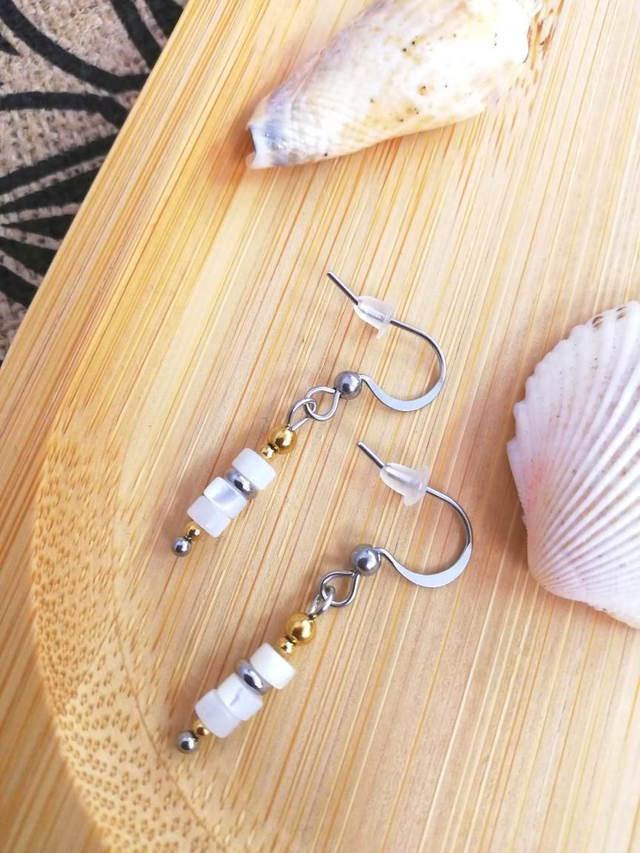 Boucles D&#039;oreilles trésors de nacre 