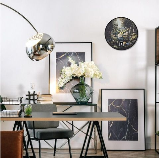 NeXtime Horloge murale Vanity Cuckoo Ø 30 cm, Multicolore