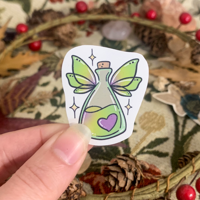 Sticker - Fiole funky vert