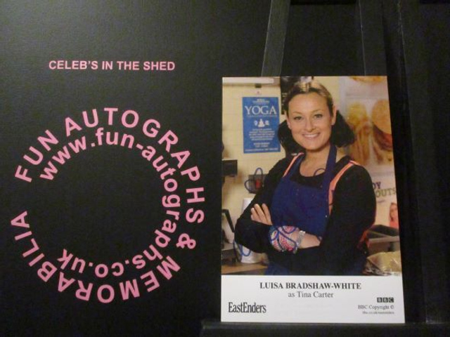 Luisa Bradshaw-White (Tina Carter) Authentic Autographed EastEnders 6x4 Cast Card