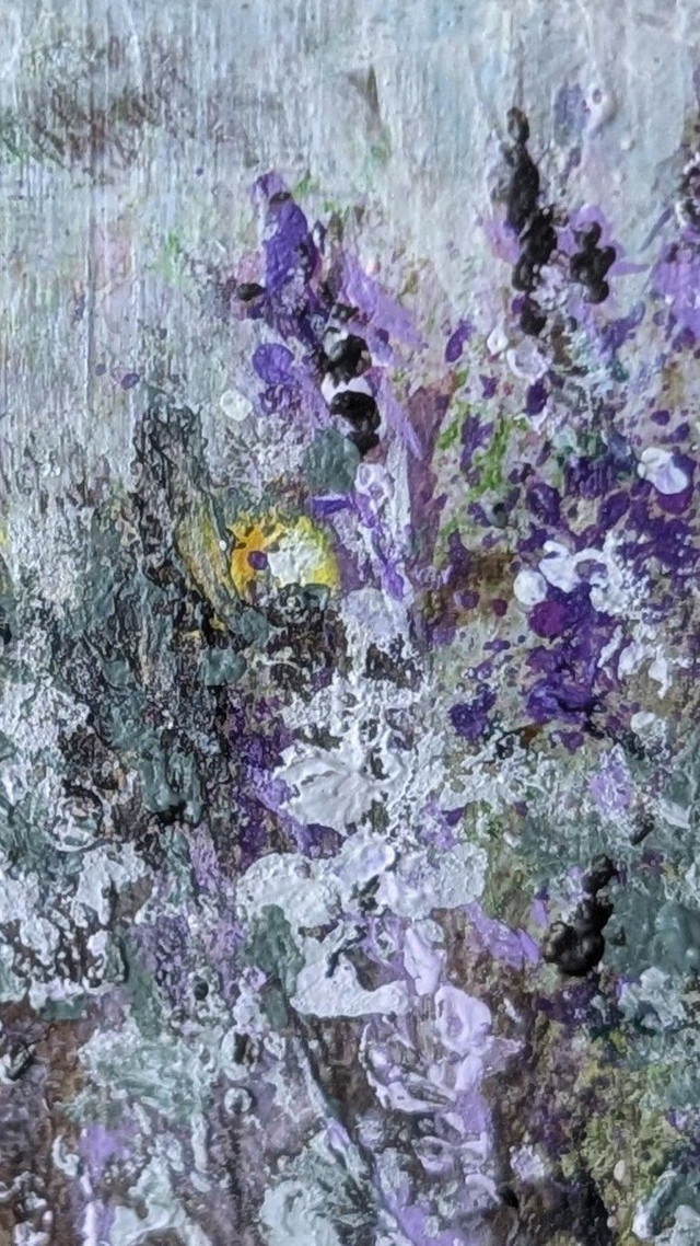 Arnside Lavender and Viaduct - Tealight Holder Reclaimed Wood