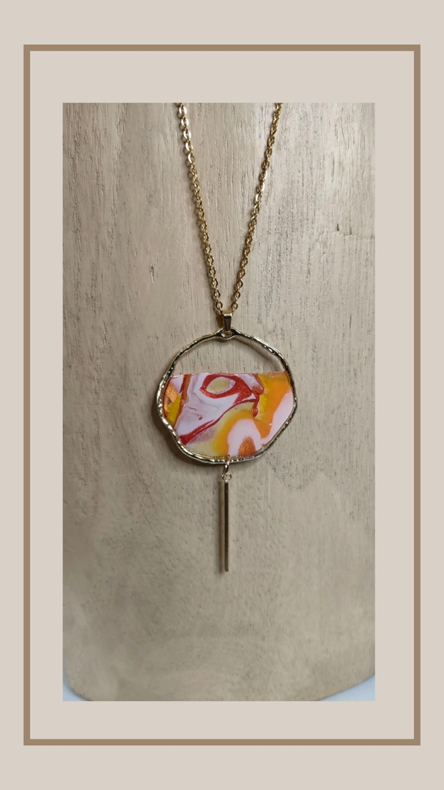 Collier sunset pop rond ouvert 