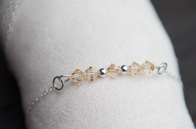 Bracelet en cristal ambre