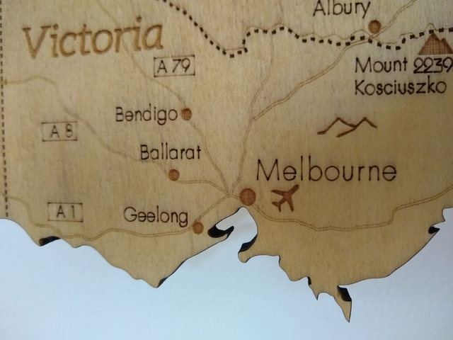 A02 – Carte d'Australie - Décoration murale Design