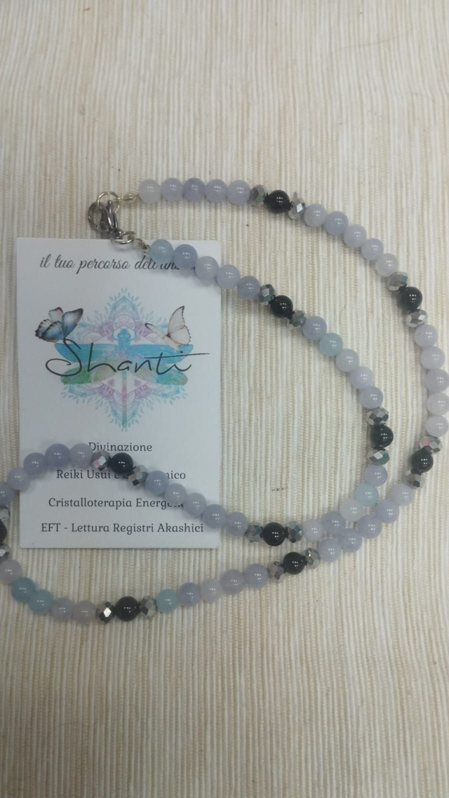 Collana donna acquamarina