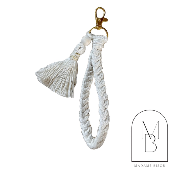 Porte clé boucle et pompon JUDITH