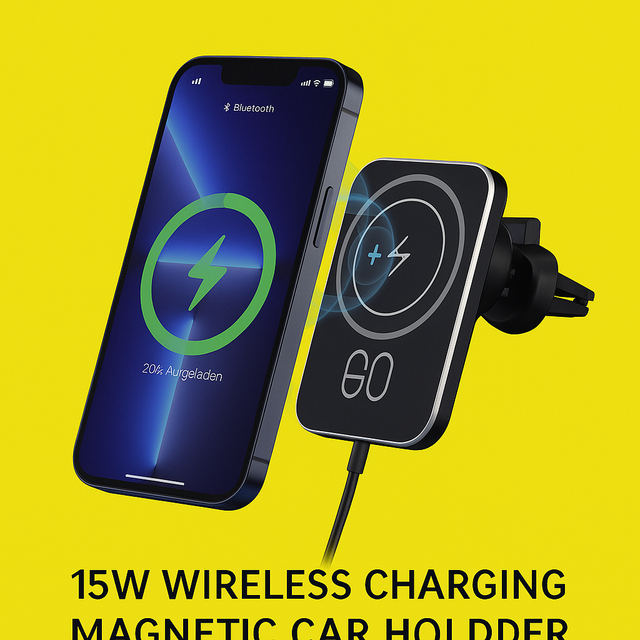 GALIO deluxe 15W Wireless Charging Magnetic Car Holder