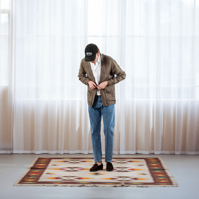 Shatsu San thick linen design Dark Green