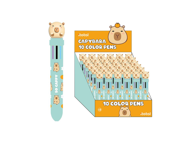 Penna 10 Colori itotal con Topper 3D – CAPYBARA