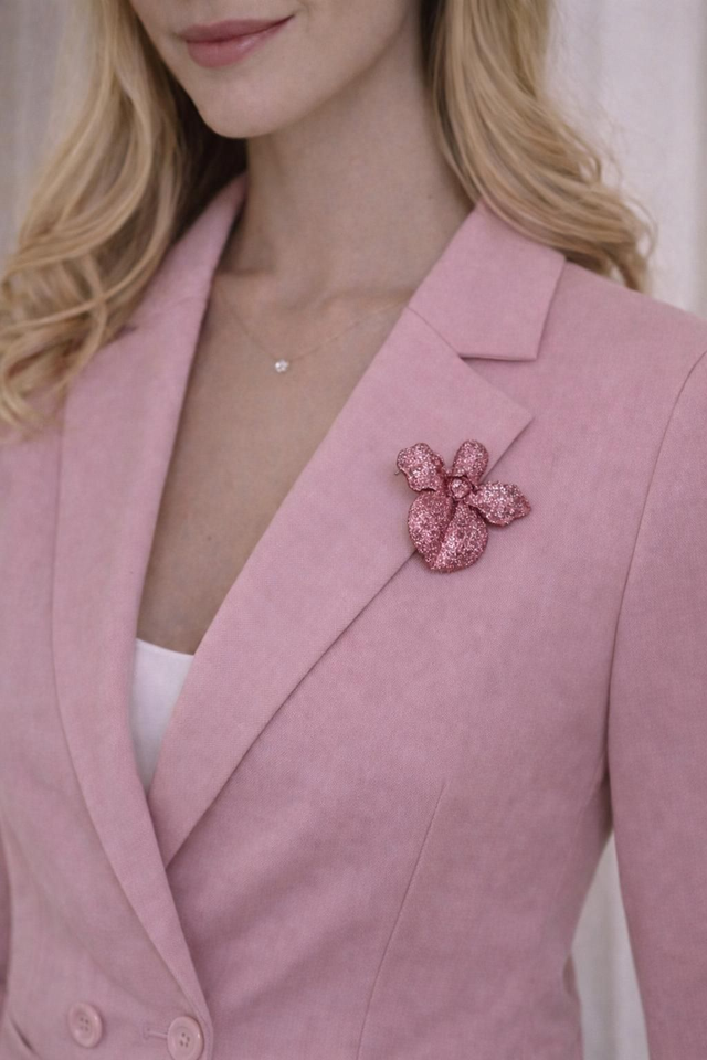 Broche sabot de Venus- Collection Camélia 