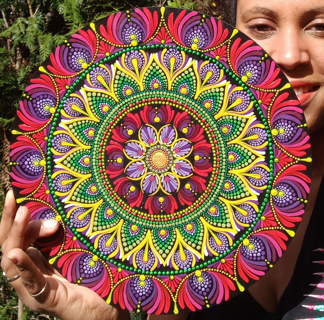 Mandala 30 cm &quot;couleurs vives&quot;