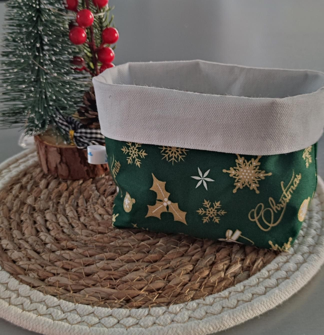 Panier Noël vert 