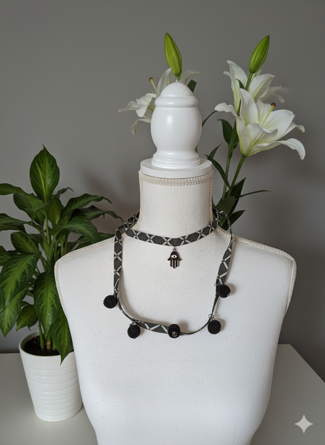 Tour de cou double rangs 