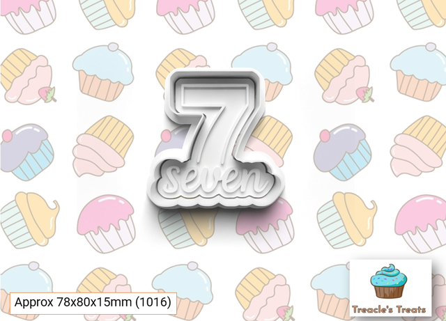 Numbers with text Fondant/cookie stamps with cutters