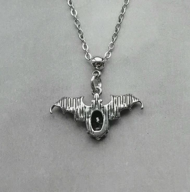 Black Body Bat Necklace