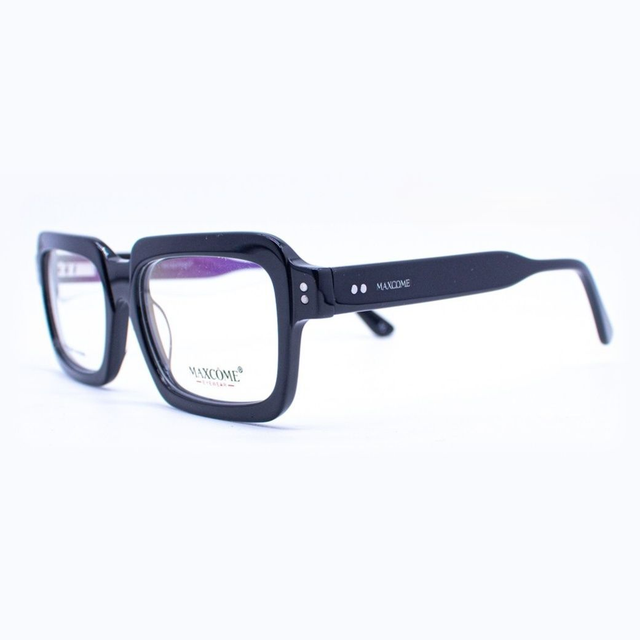 Armazón Óptico Maxcome XAP-21203 C-1 | Acetato Negro Piano | Unisex