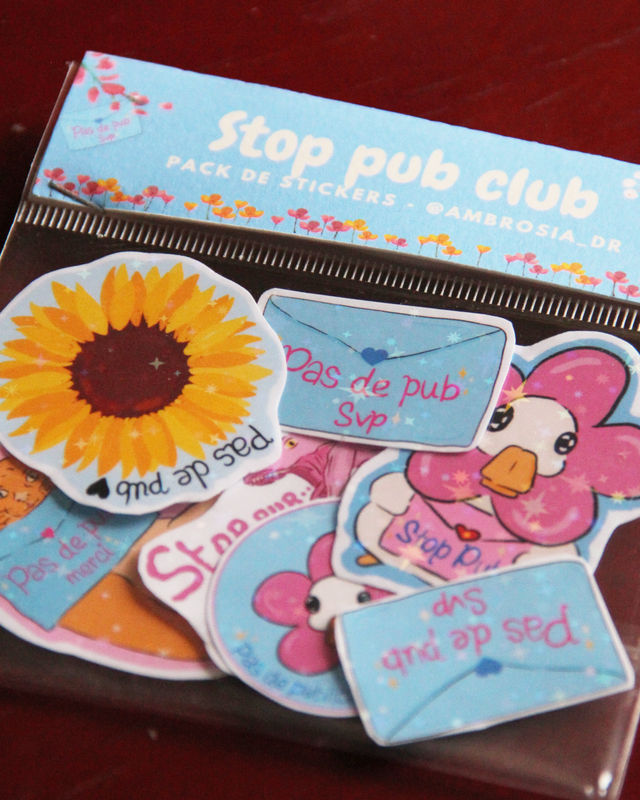 Pack de stickers &quot;Stop Pub Club&quot; 