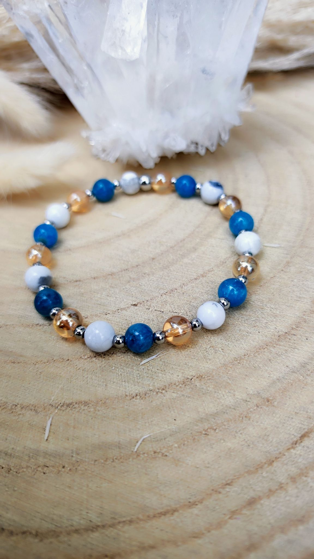 Bracelet Apatite et Howlite