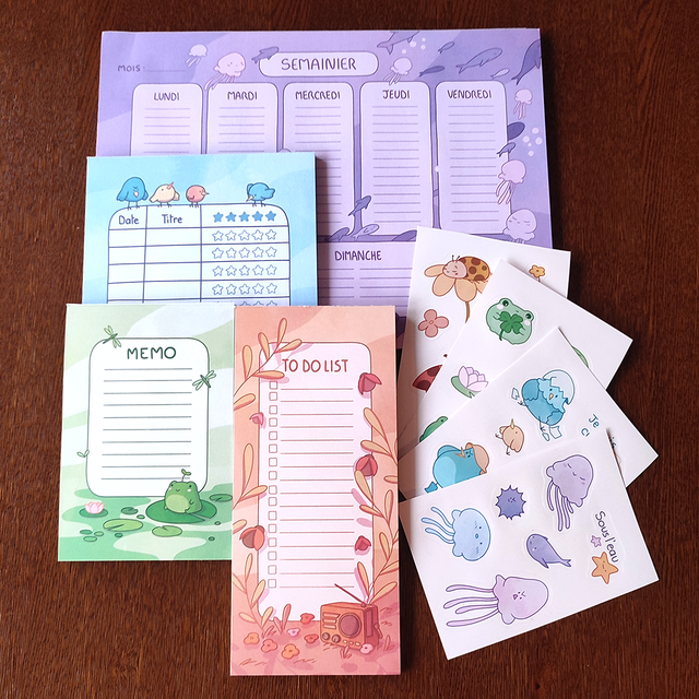 1-Lot papeterie et stickers