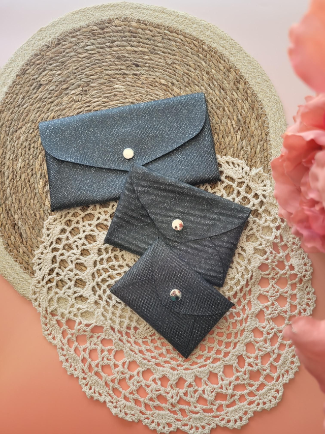 Trio pochettes simili cuir 