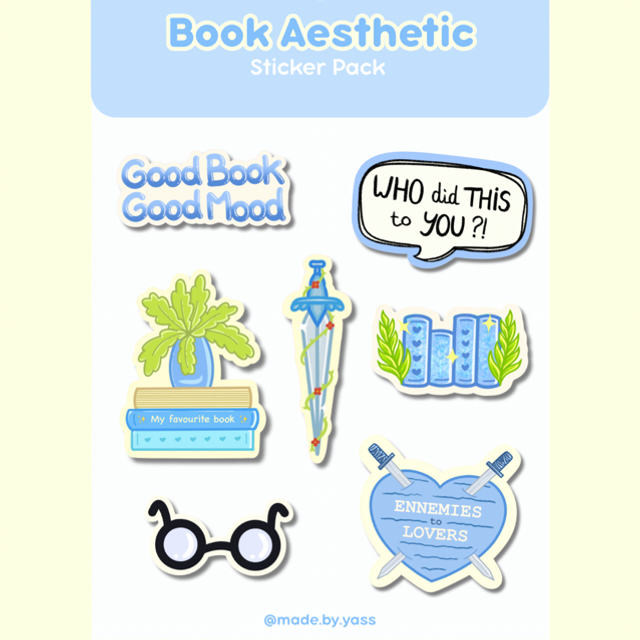 Sticker Pack Book bleu
