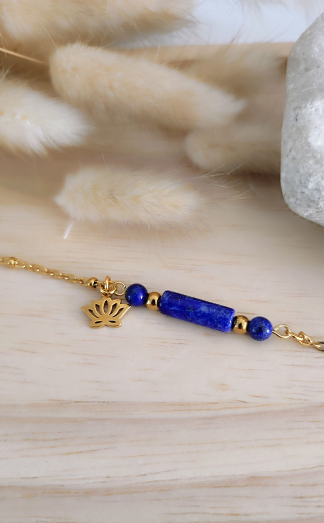 Chaîne de cheville Lapis Lazuli 