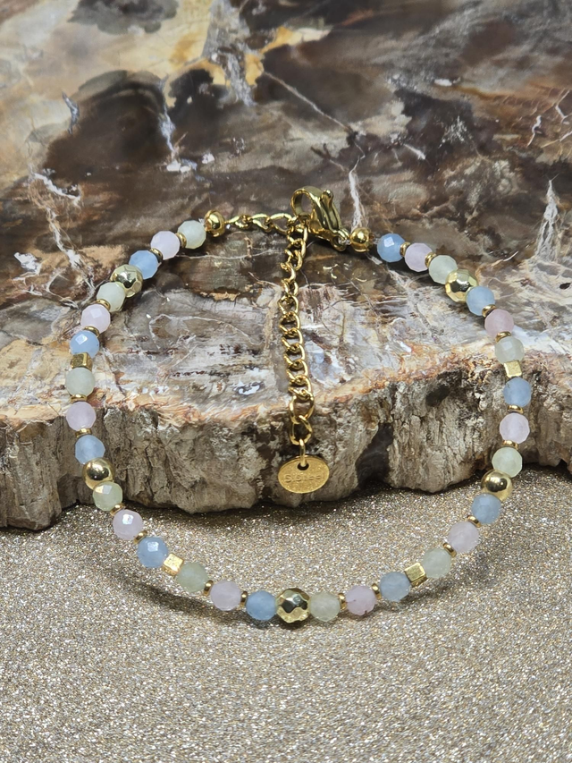 Bracelet Morganite 0,4 cm