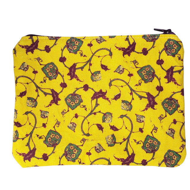 Trousse plate en toile de coton - Divers motifs