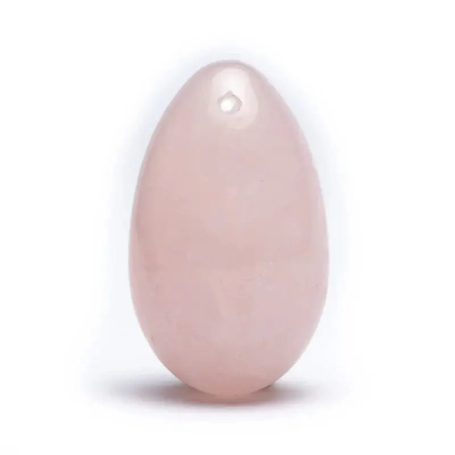 Oeuf de Yoni en Quartz Rose Percé – Bien-être Féminin &amp; Plancher Pelvien