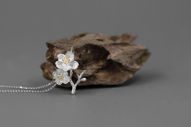 *Designer Silver Jewellery* Sakura Silver Necklace