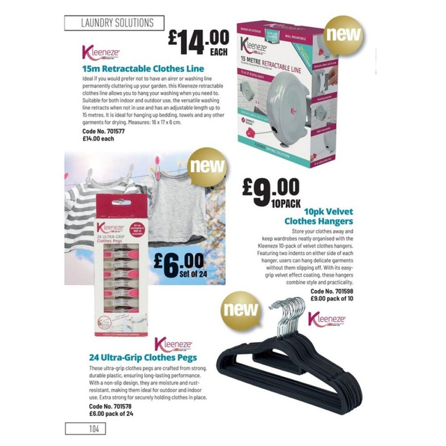 Kleeneze 15m Retractable Clothes Line