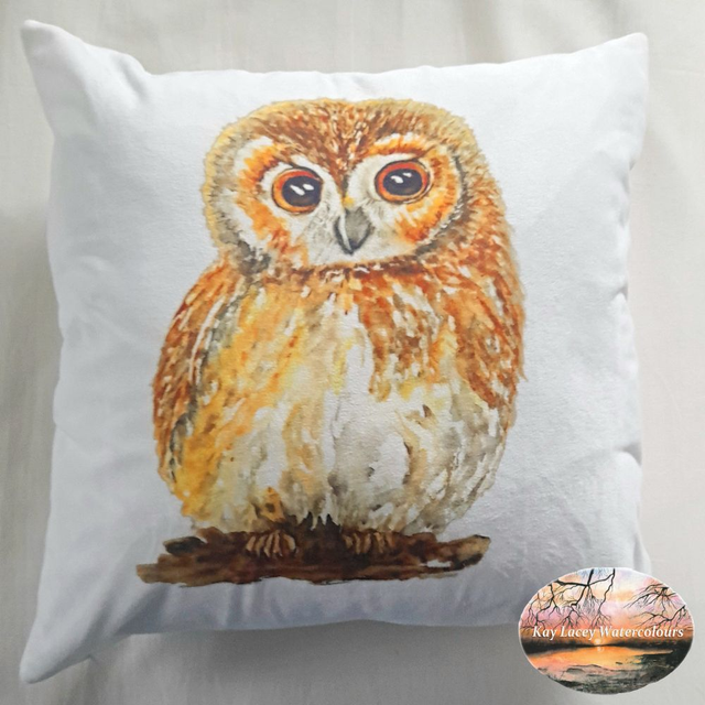 Owl Art Soft Plush Cushion 