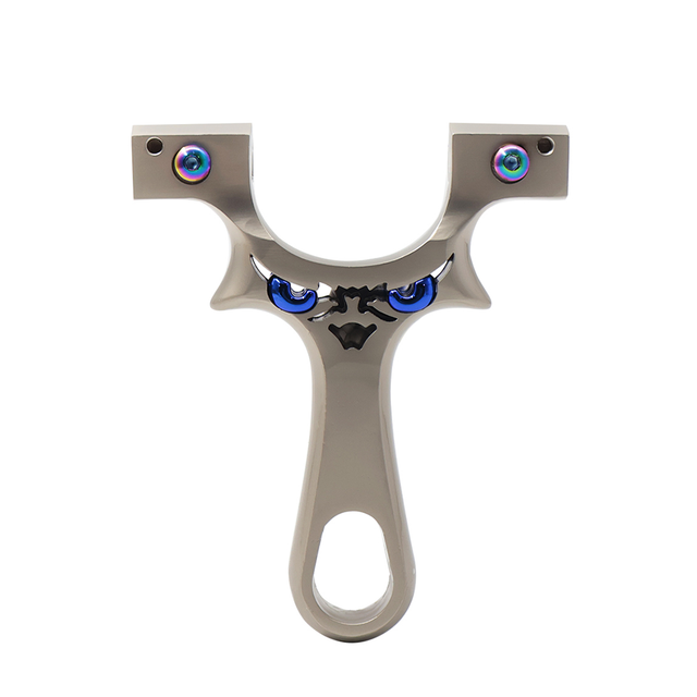 10G2 ... Lance pierre compétition en acier inoxydable, yeux bleus (2 bandes)