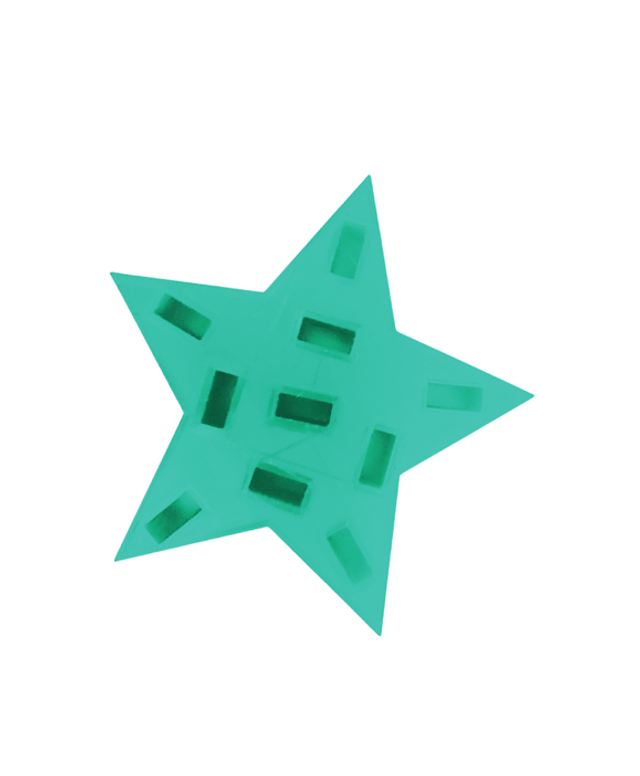 DARK GREEN STAR SHAPED USB STORAGE HOLDER 
