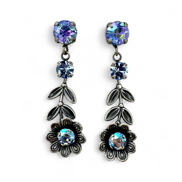Ohrstecker BLÜMCHEN Skyblue, Blau