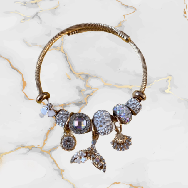 Bracelet charms doré 