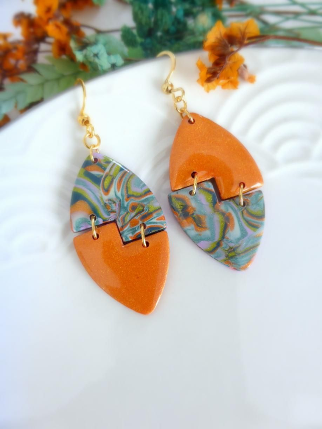 Boucles d'oreilles asymétriques - Jungle Pop