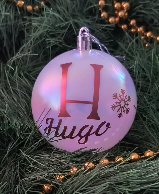 Boule de Noël personnalisée "Monogramme"