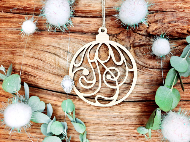 Boule de Noël en Frêne massif - Modèle 9