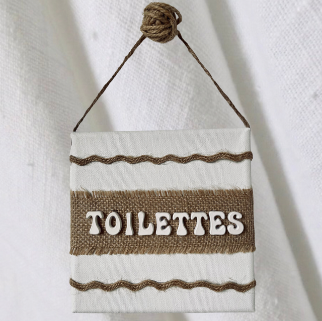 Plaque de porte toilettes