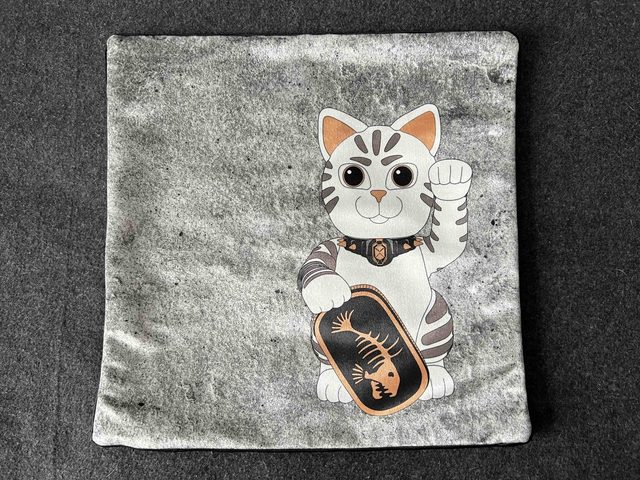 NINE LIVES - Pop Art cushion cover by Henry Chebaane 