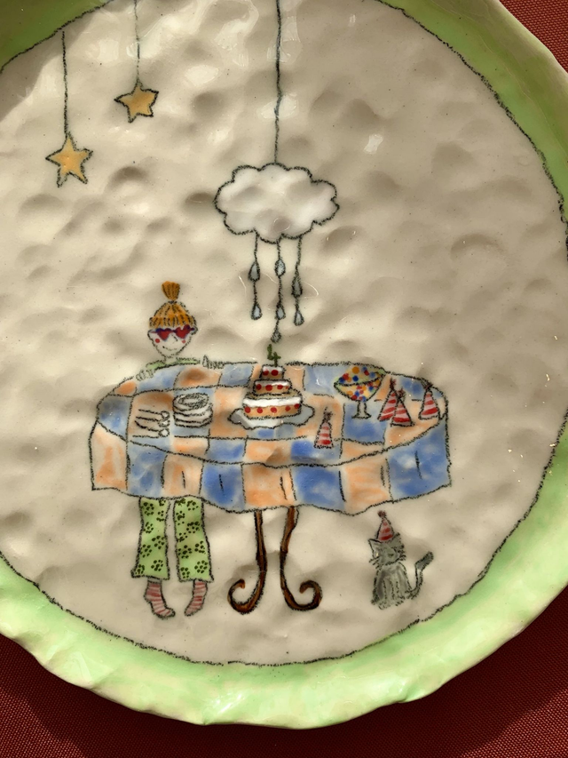 Assiette à dessert "Gudule et Ernesto"