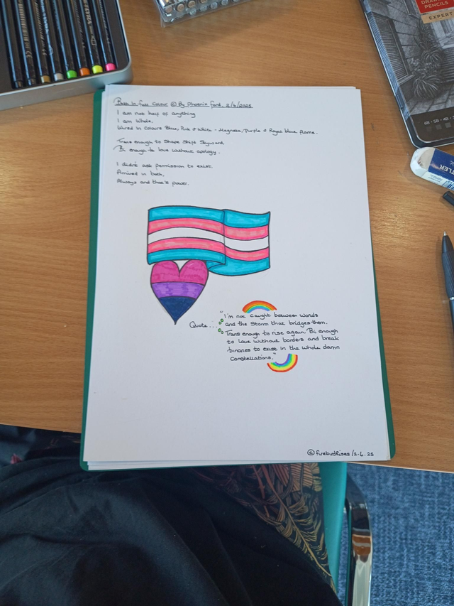 Trans Bi Poem & Quote Artwork 