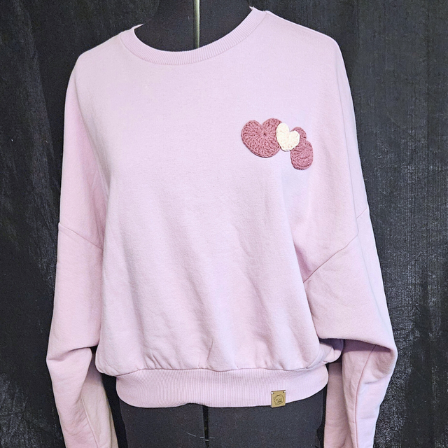 Sweat Lilas cœurs
