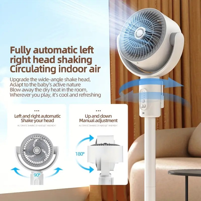 Automatic Head Turning Circular Fan