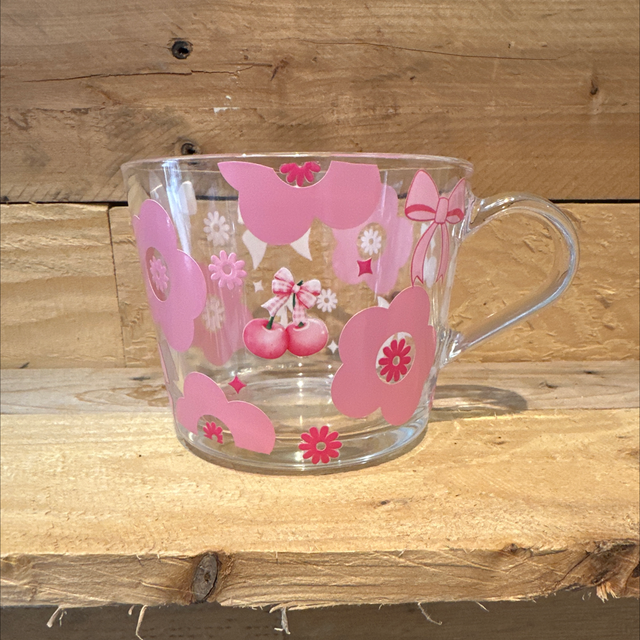 Pink Glass Cup 