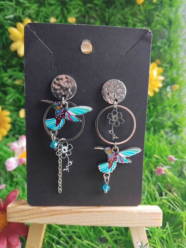 boucles d'oreilles colibris 
